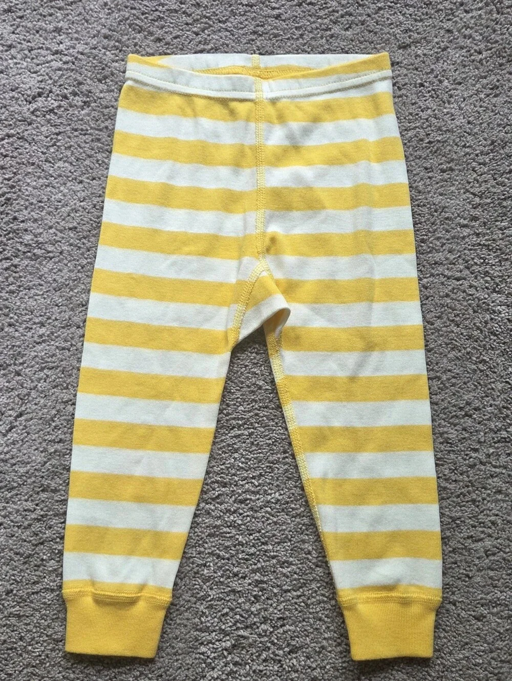 NWT Hannah Andersson Yellow & White Striped Organic Cotton Pajamas Set, Size 4T